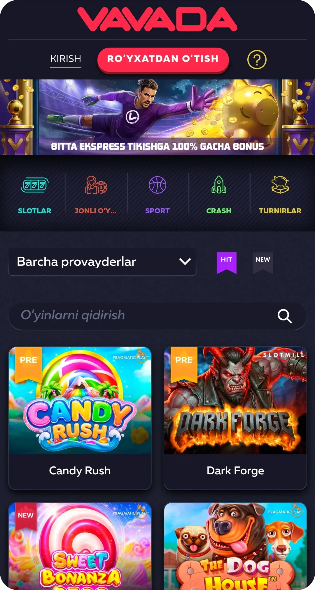 Android uchun Vavada mobil ilovasi